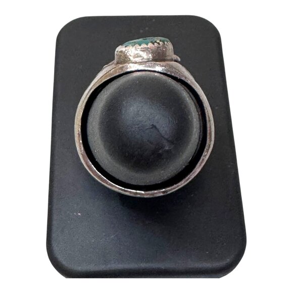 Vintage Sterling Silver Turquoise Ring Native American Navajo Old Pawn Size 9 - Picture 3 of 9